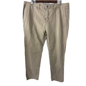 Mack Weldon Tech‎ Pants Mens 38x31 Straight Lightweight Stretch Golf Tan